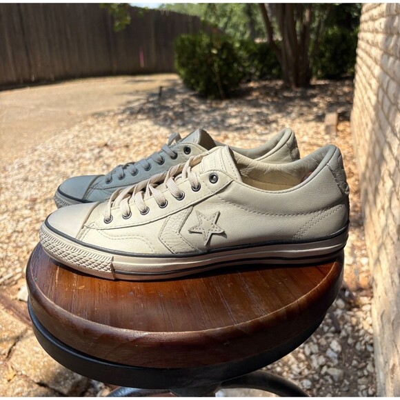 Converse Other - Converse x John Varvatos Star Player Mens Size 9 Leather Distressed White Ivory